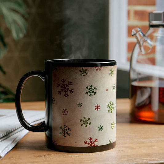 Vintage Style Snowflake Christmas Coffee Cup Mug