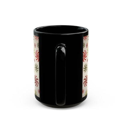 Vintage Style Peppermint Christmas Coffee Cup Mug