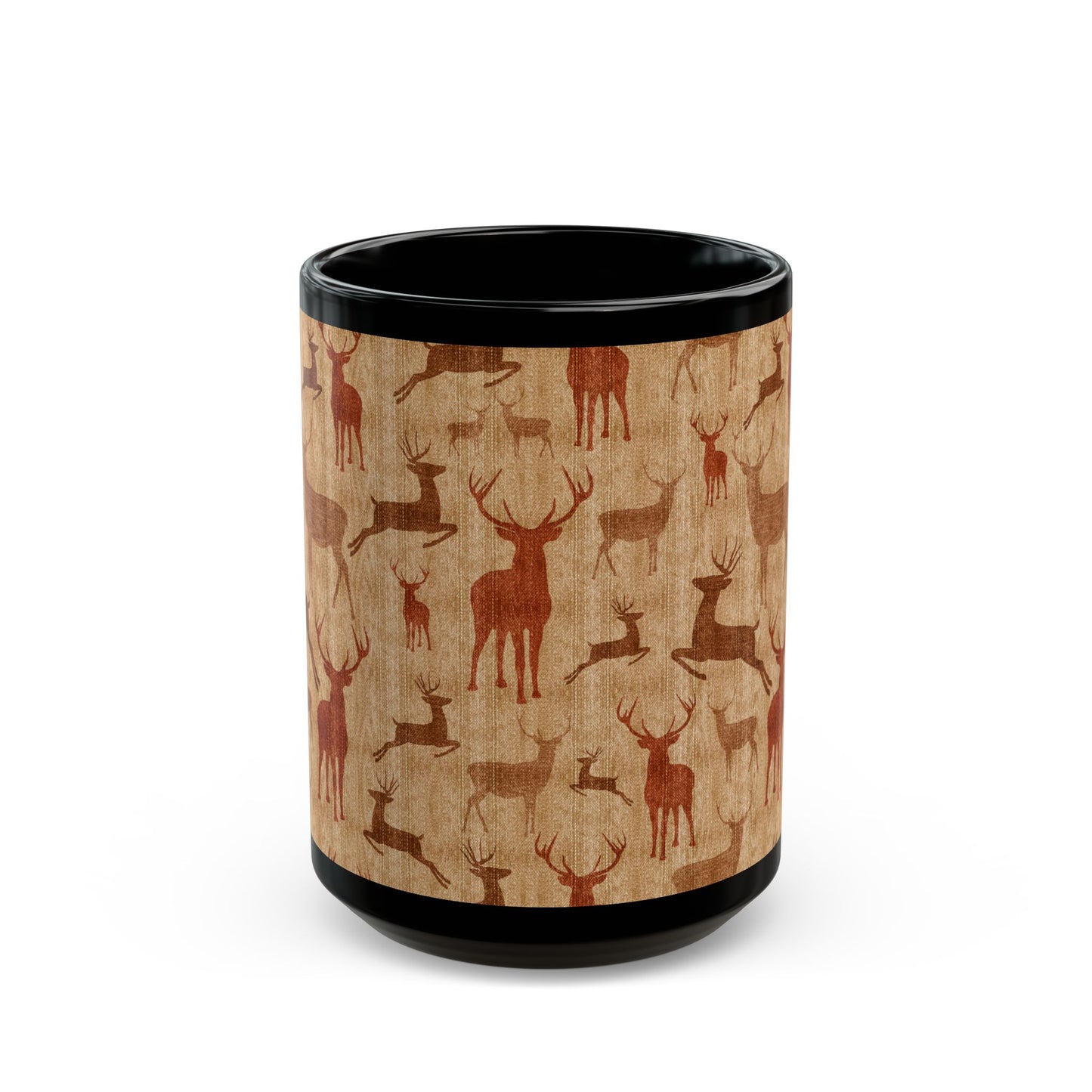 Vintage Style Deer Christmas Coffee Cup Mug