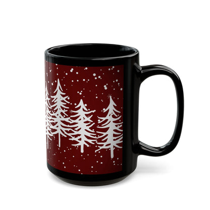 Snowy Winter Christmas Trees Coffee Cup Mug