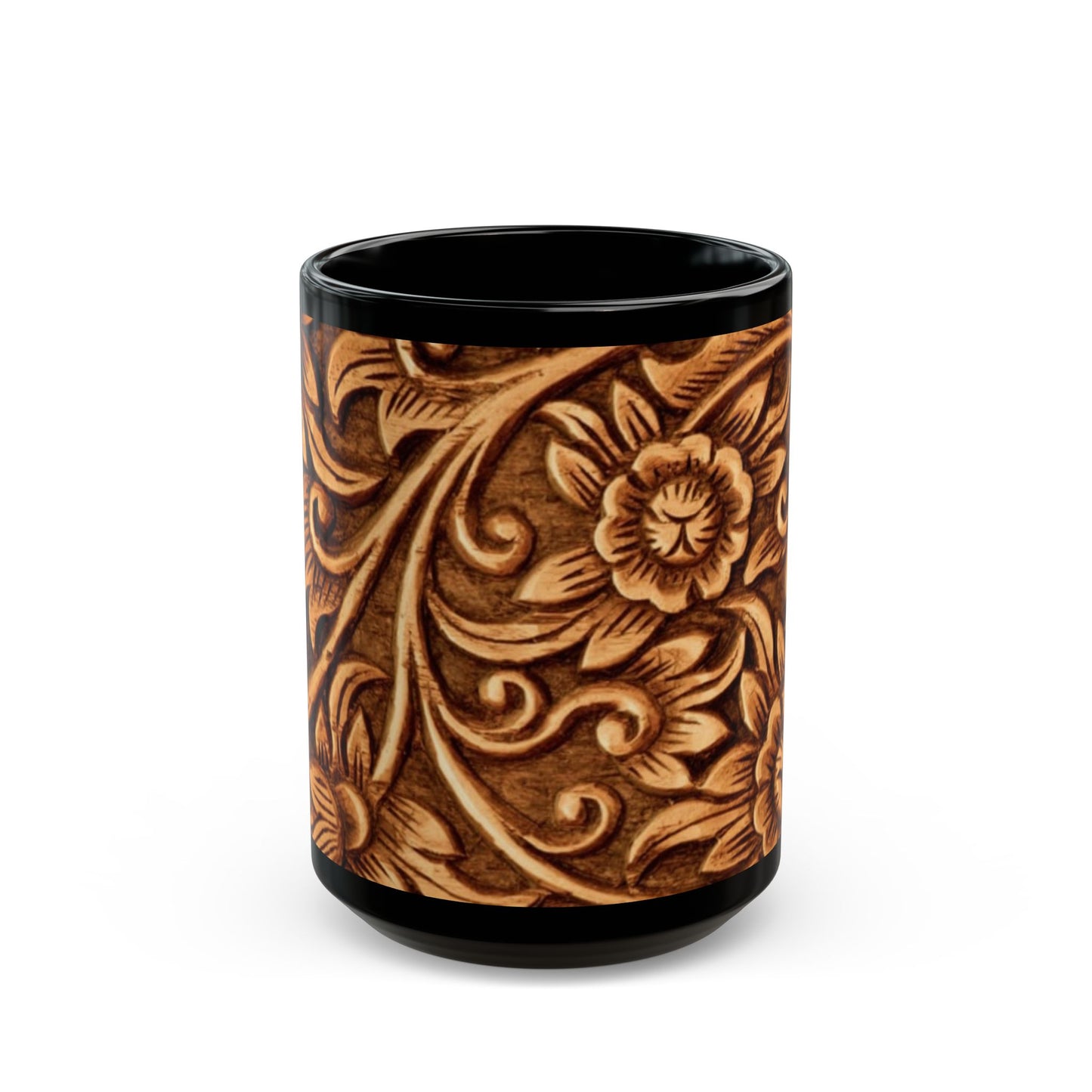 Rustic Leather Print Coffee Cup Mug