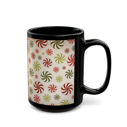 Vintage Style Peppermint Christmas Coffee Cup Mug