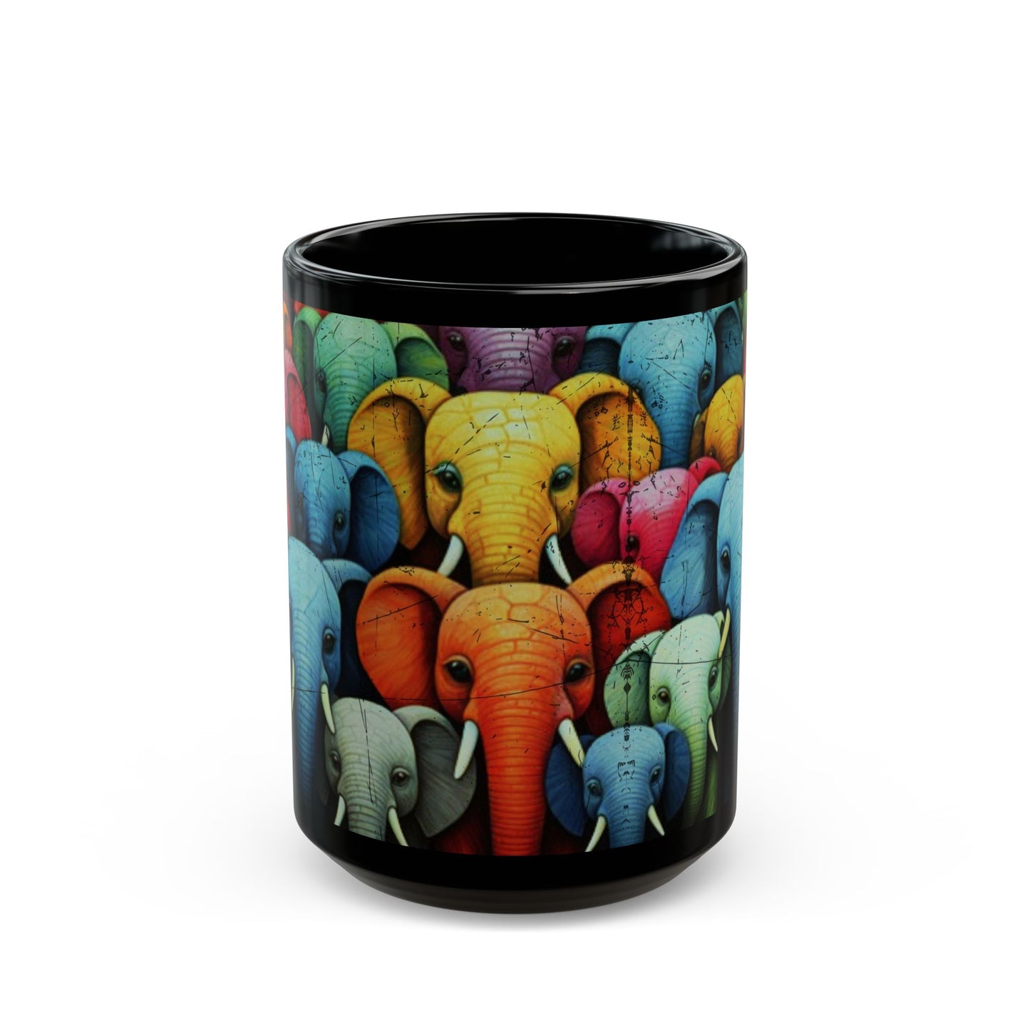 Rustic Elephants Coffee Cup Mug