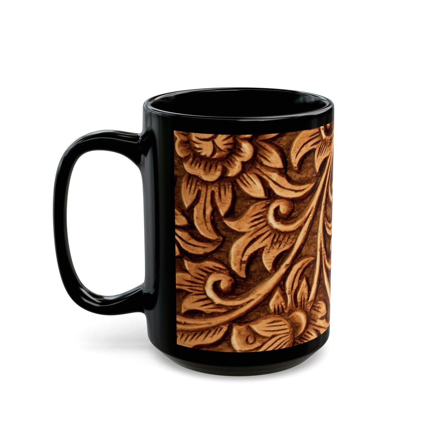 Rustic Leather Print Coffee Cup Mug