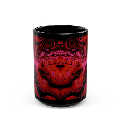 Pink Fire Stone Print Coffee Cup Mug