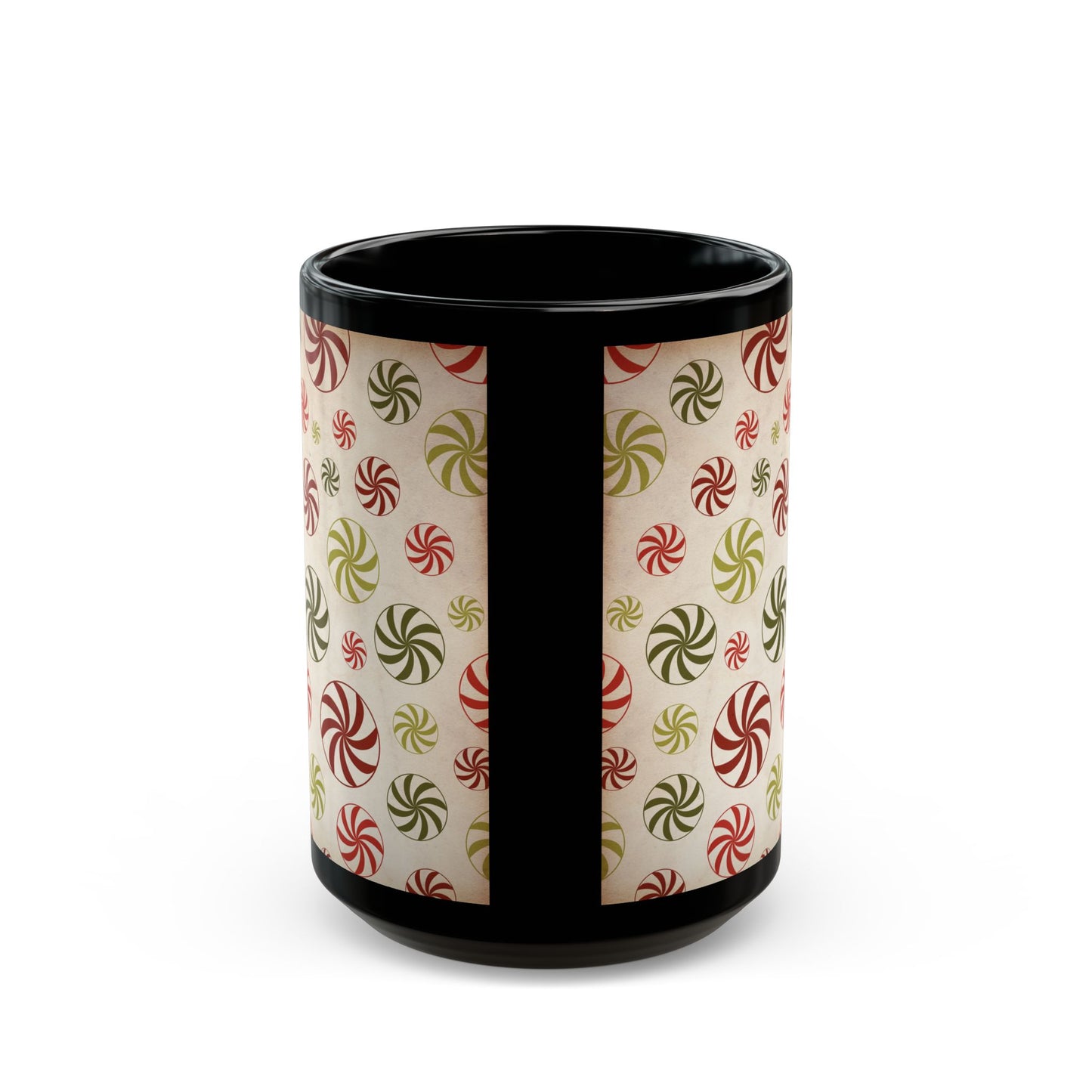 Vintage Style Peppermint Christmas Coffee Cup Mug