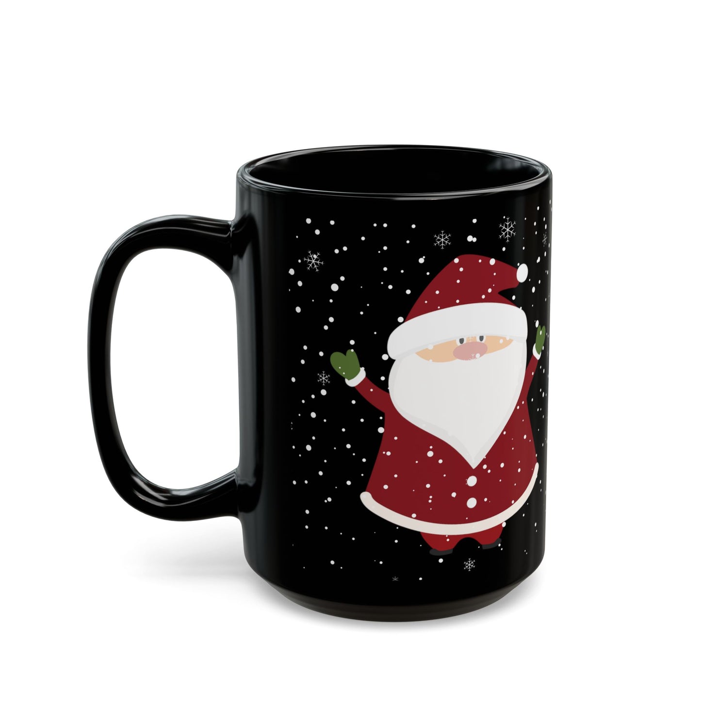 Snowy Winter Santa Christmas Coffee Cup Mug