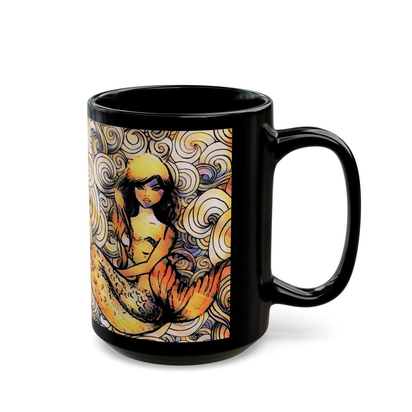 Amber Mermaid Tail Coffee Cup Mug