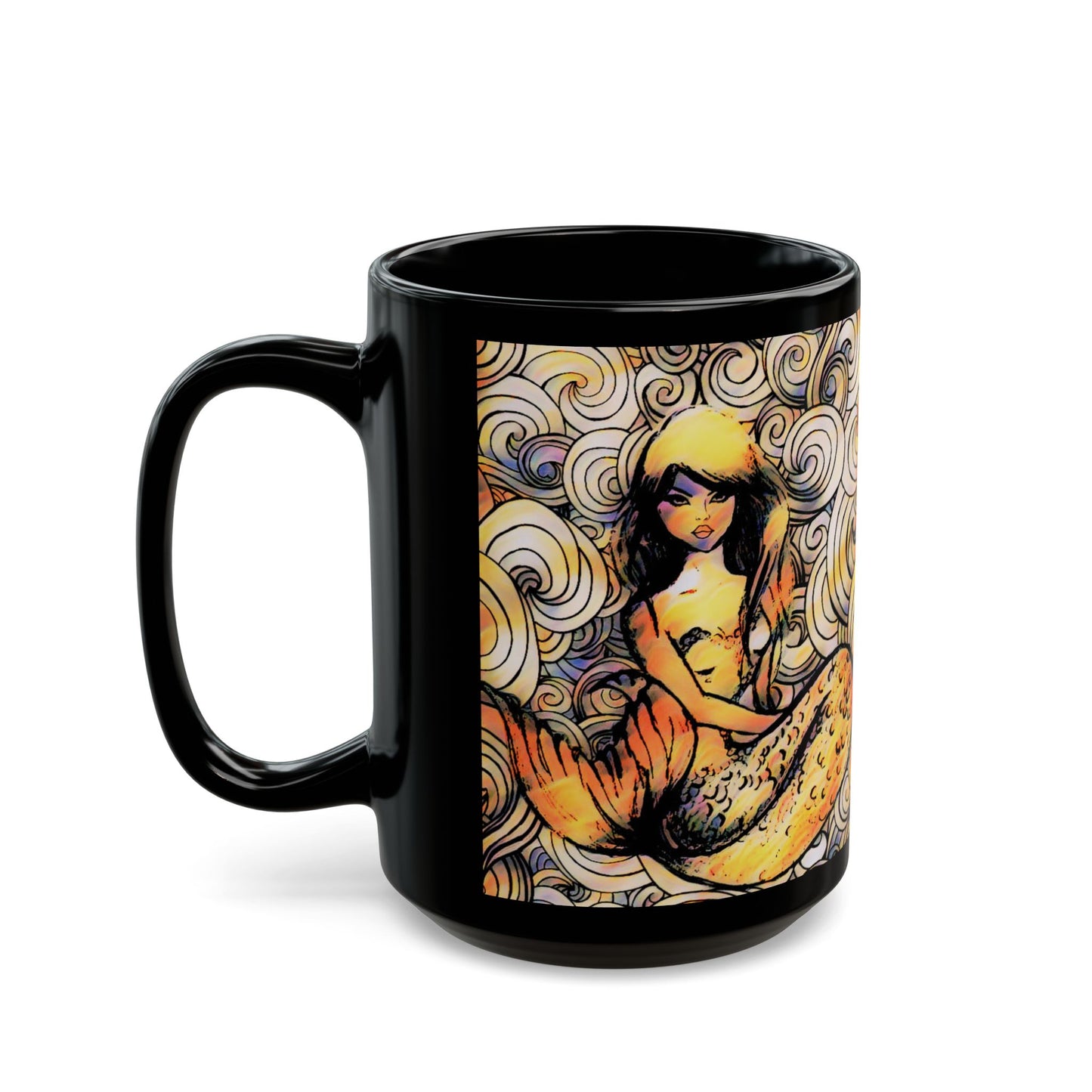 Amber Mermaid Tail Coffee Cup Mug