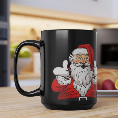 I Heard What You Did Last Summer Surprised Santa Christmas Coffee Cup Mug