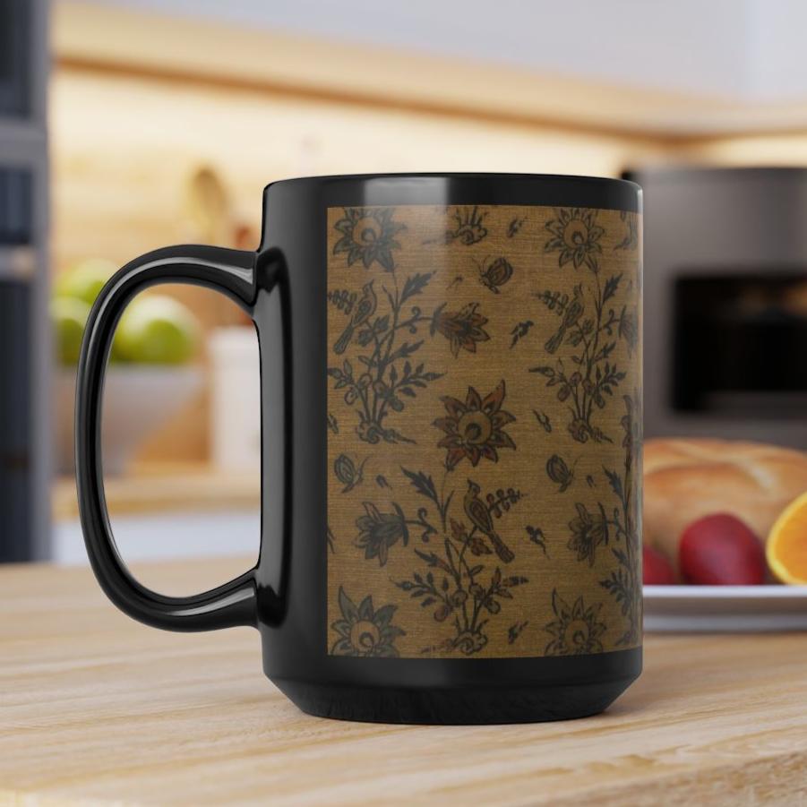 Vintage Floral Print Coffee Cup Mug