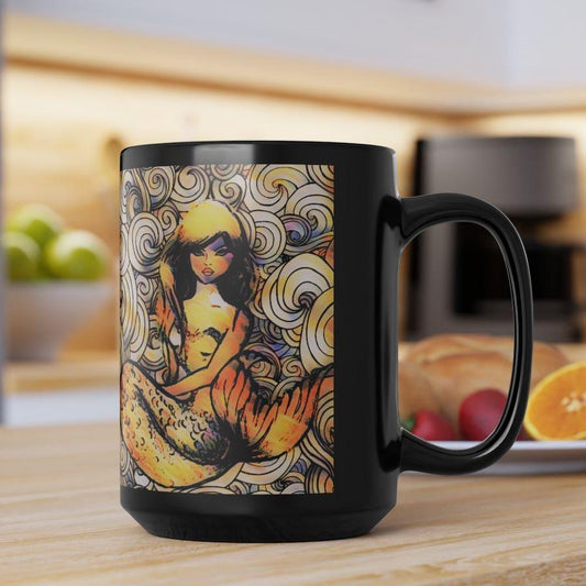 Amber Mermaid Tail Coffee Cup Mug