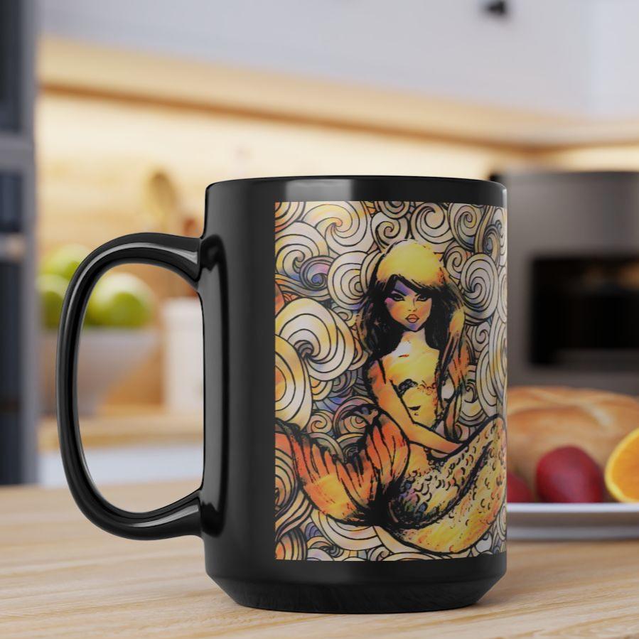 Amber Mermaid Tail Coffee Cup Mug