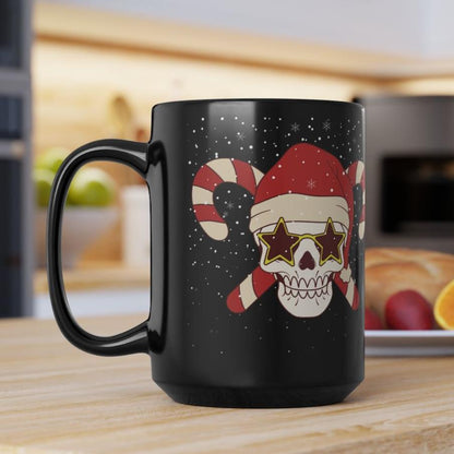 Candy Cane Santa Skull Christmas Coffee Cup Mug