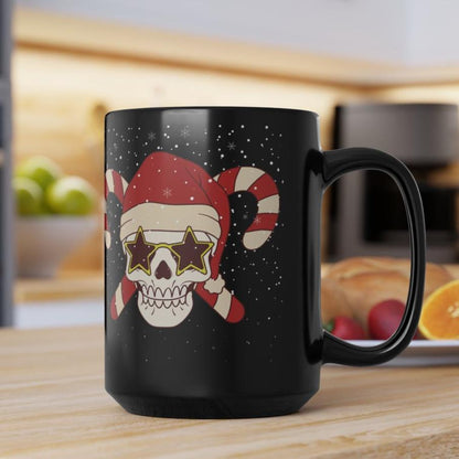 Candy Cane Santa Skull Christmas Coffee Cup Mug