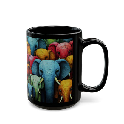 Rustic Elephants Coffee Cup Mug