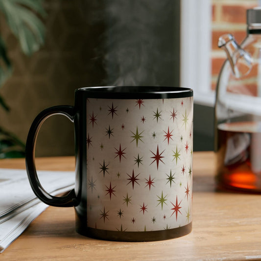 Vintage Style Christmas Star Coffee Cup Mug