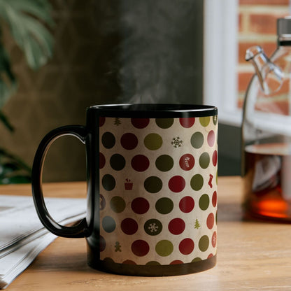 Vintage Style Christmas Wrapping Paper Coffee Cup Mug