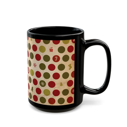 Vintage Style Christmas Wrapping Paper Coffee Cup Mug