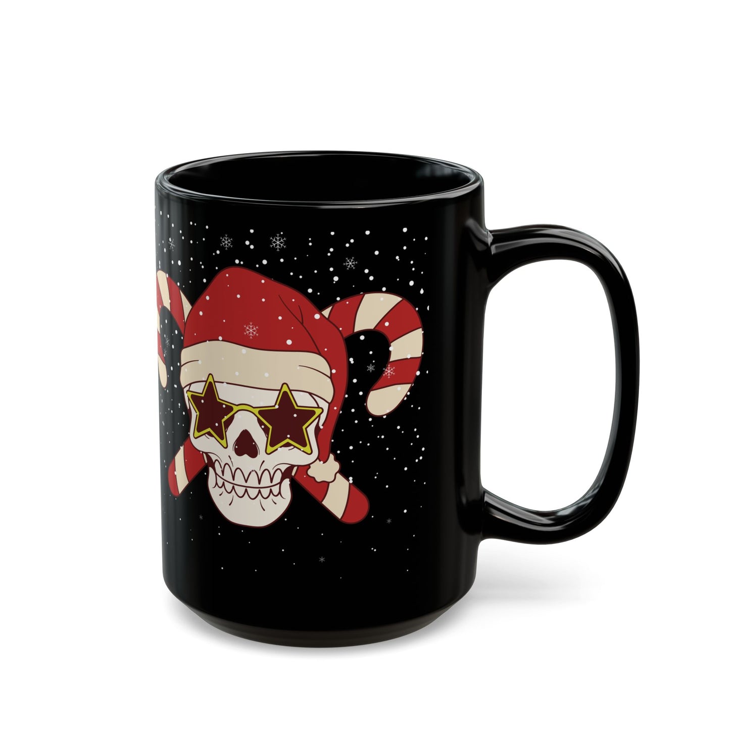 Candy Cane Santa Skull Christmas Coffee Cup Mug