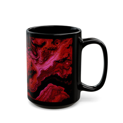 Pink Fire Stone Print Coffee Cup Mug