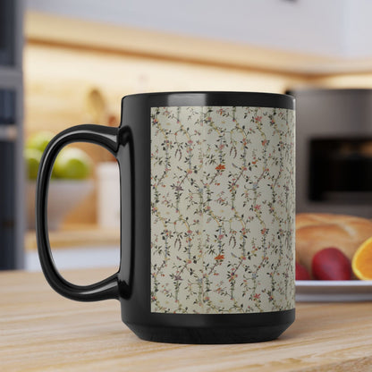 Dried Floral Print Coffee Cup Mug