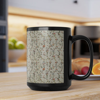 Dried Floral Print Coffee Cup Mug