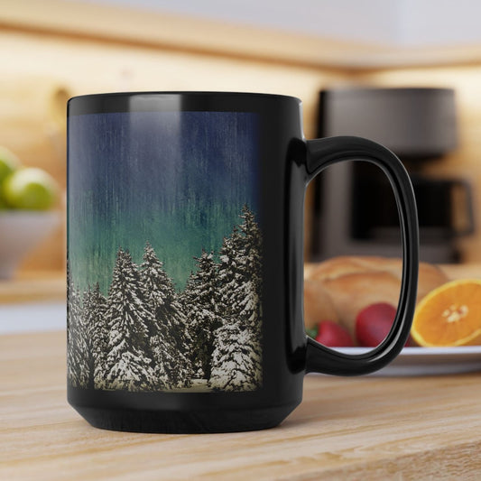 Vintage Style Winter Christmas Trees Coffee Cup Mug