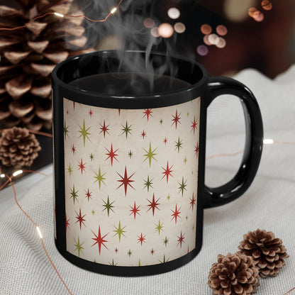 Vintage Style Christmas Star Coffee Cup Mug