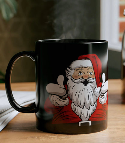 I Heard What You Did Last Summer Surprised Santa Christmas Coffee Cup Mug