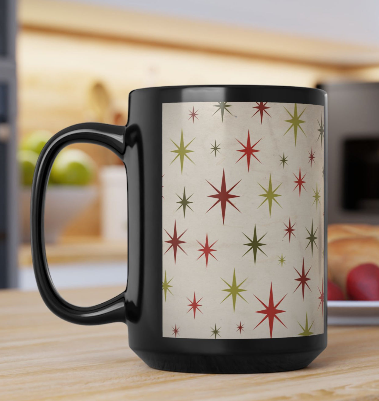 Vintage Style Christmas Star Coffee Cup Mug