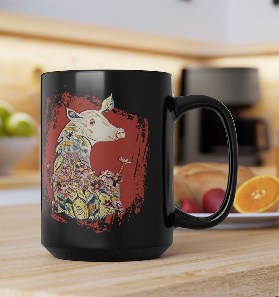 Fancy Pig Coffee Cup Mug