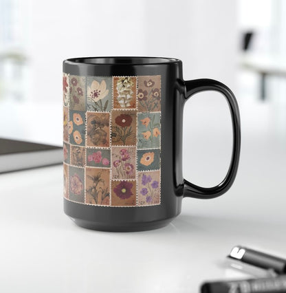 Vintage Stamps Coffee Cup Mug