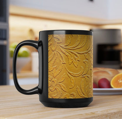 Rustic Cloth Print Coffee Cup Mug