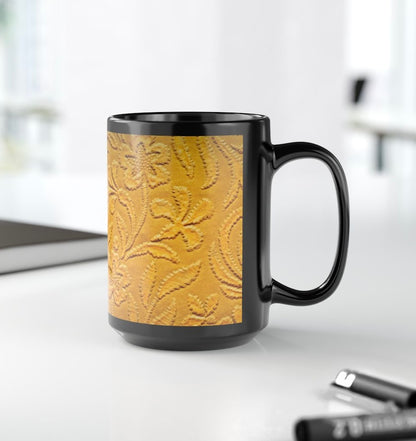 Rustic Cloth Print Coffee Cup Mug