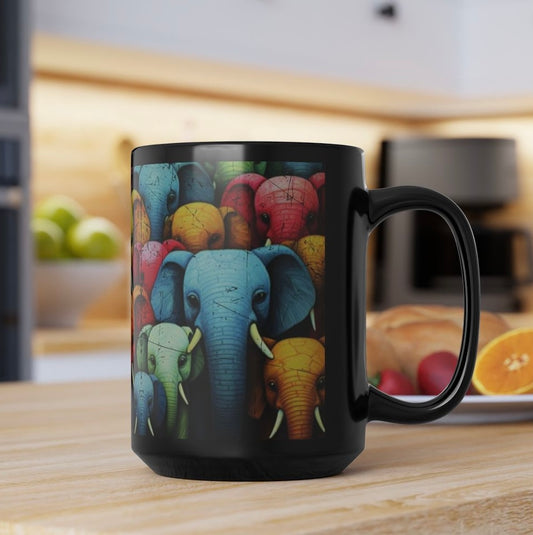 Rustic Elephants Coffee Cup Mug