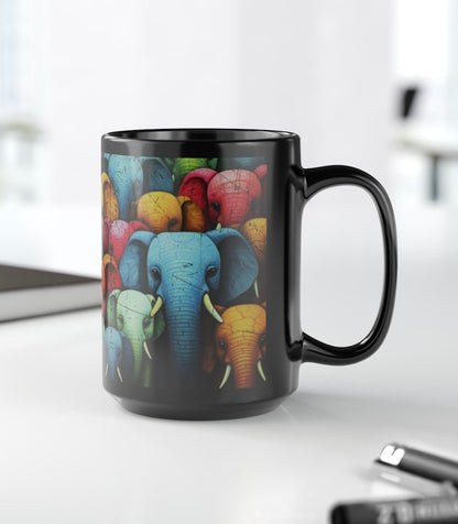 Rustic Elephants Coffee Cup Mug