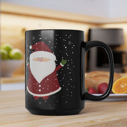 Snowy Winter Santa Christmas Coffee Cup Mug