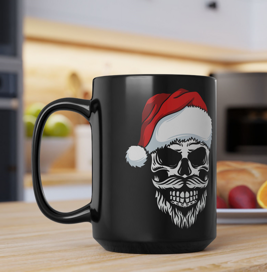 Santa Skull Christmas Coffee Cup Mug