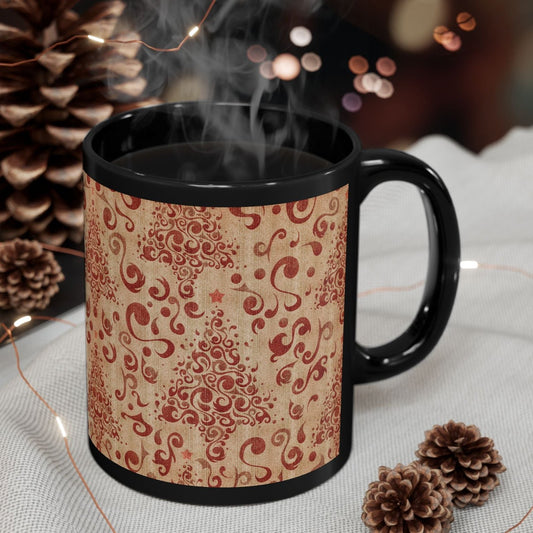 Vintage Style Christmas Tree Coffee Cup Mug